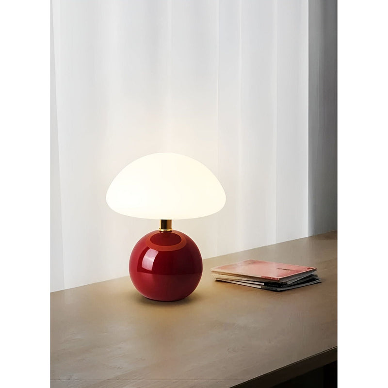 LumoMila Pilzlampe Keramik | Warmes LED-Licht | Energiesparend & Stilvoll | 6–10W