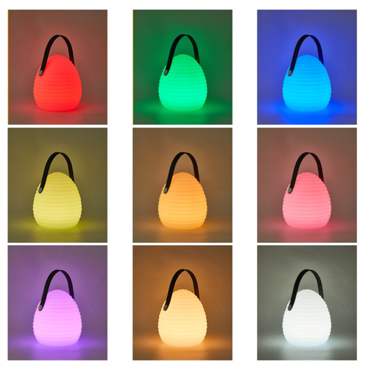 Variluma Moderne LED Outdoor-Laterne | 16 Farben & Fernbedienung | Wiederaufladbar & Wetterfest | Ø16 cm × H20 cm