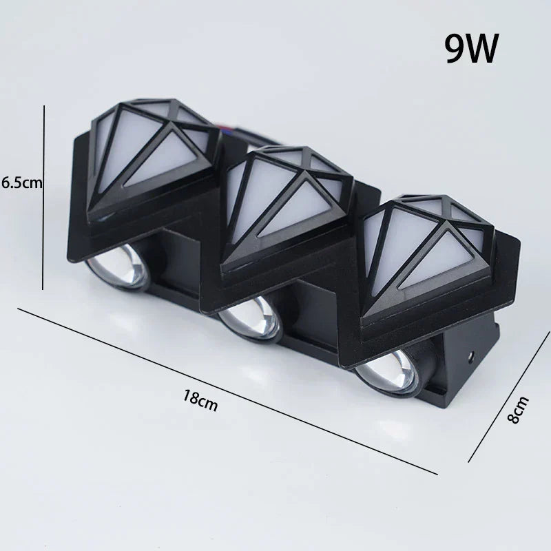 LumiVance LED Außenwandleuchte Wasserdicht | Modernes Design | IP65 Wetterfest | 6,5x18x8 cm | Aluminiumgehäuse
