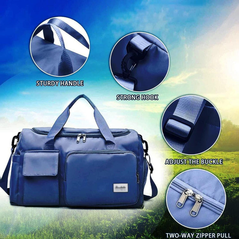 Traventix Reisetasche mit Mehrfachfächern | Wasserdicht & Leicht | Sport-, Fitness- & Weekender-Tasche für Damen & Herren