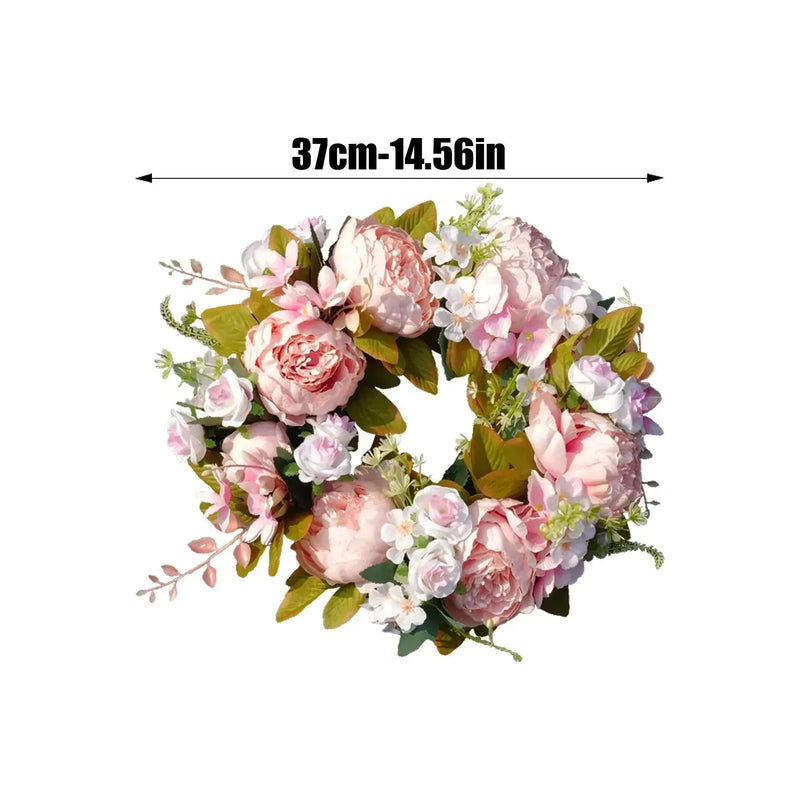 AutumnBloom Herbstkranz | Künstliche Pfingstrosen | Wetterfest & Langlebig