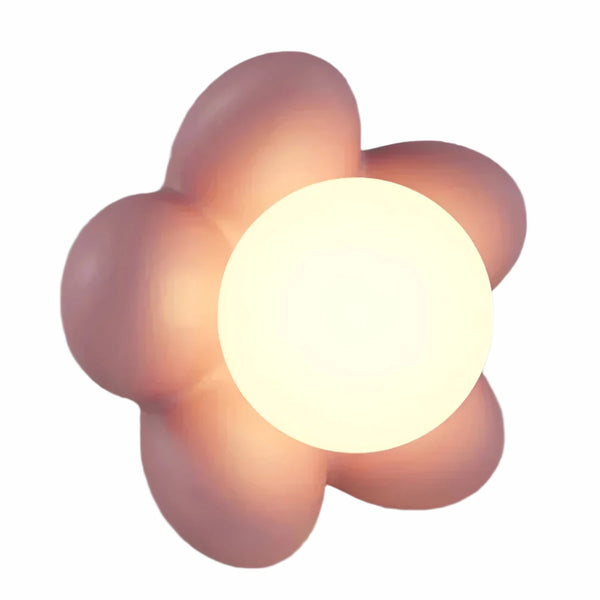 Wandleuchte FloraLume | Blüten-Design | Warmweißes LED-Licht 3000 K | Creme & Metall