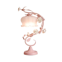 Rosavera Rosenlampe unter Glas | Handgefertigte Echtrosen | Warmes LED-Licht | Shabby Chic Design