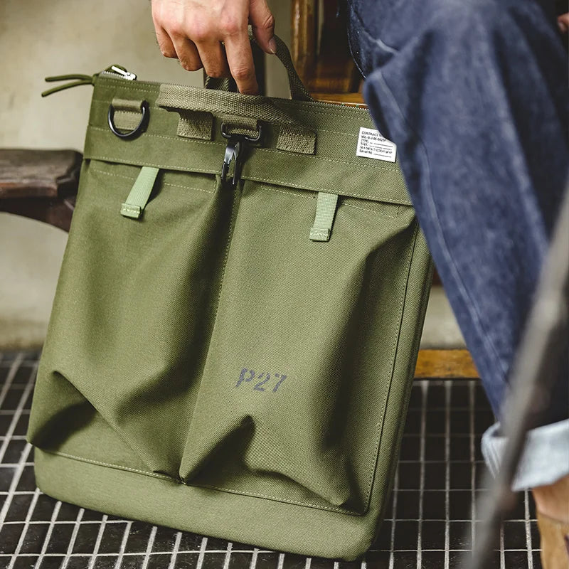 UrbanTrek CommanderBag Taktische Herren-Umhängetasche | Gepolstert & wasserabweisend | Für Laptop, Helm & Alltag | 15,6" | Schulter- & Handtragbar