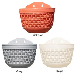 Hängepflanztopf RattaFlor | Ø 21 cm | Geflecht-Optik aus Kunststoff | UV-beständig | Für Wand, Balkon & Garten