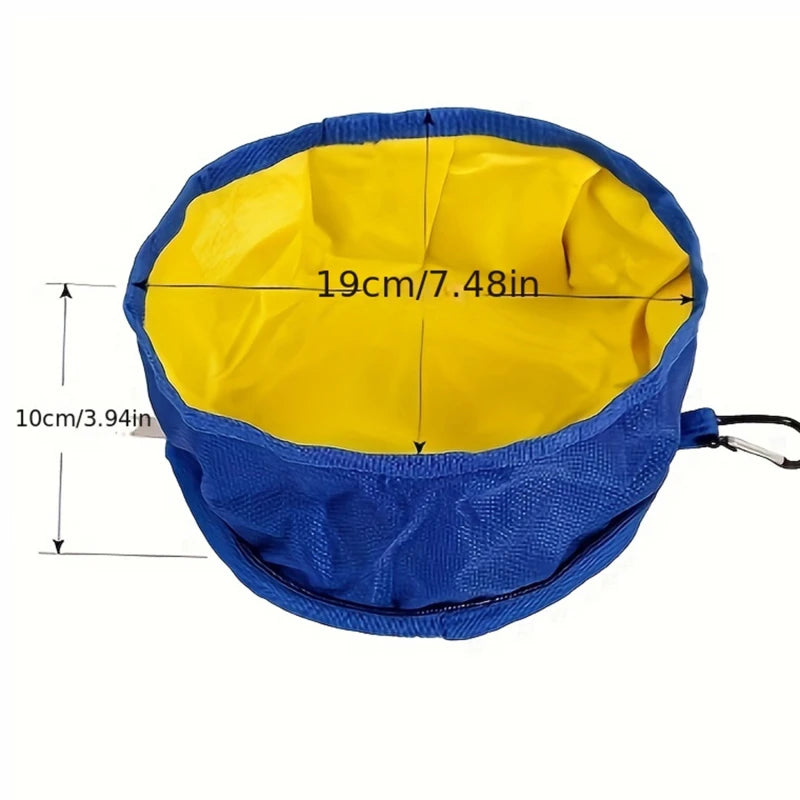Faltbarer Napf Nomadoo FoldBowl | Tragbare Futter- & Wasserschale für Hunde & Katzen | Outdoor-Reisenapf aus Oxford-Gewebe | Ø 19 cm
