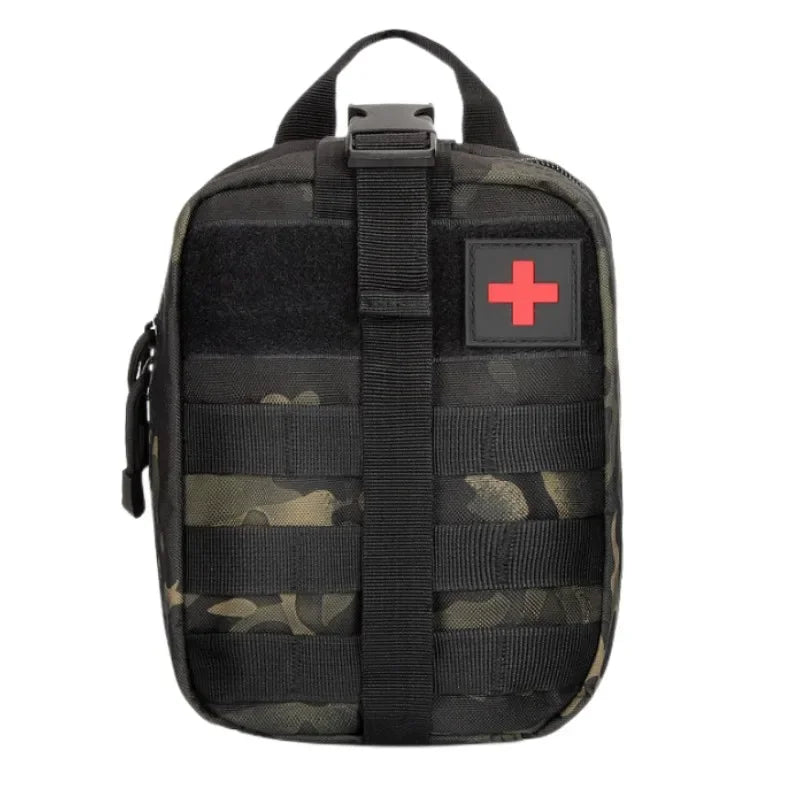 RescuePro Gear Taktische Erste-Hilfe-Tasche | Outdoor Survival & Notfall-Set | MOLLE-kompatibel | Größe L: 15 × 11 × 21 cm