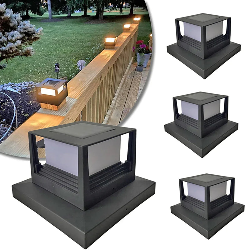 LumaPira DuoLight Solar-Pfostenleuchte LED | IP54 Wasserdicht | Weiß & Warmweiß | Für Zaun, Terrasse & Gartenpfosten