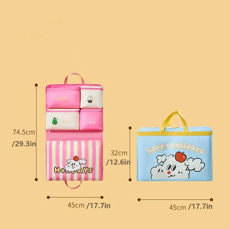 Faltbare Reisetasche Luvoya TravelFlex | Staubdichter Hänge-Organizer mit Griff | 74,5×45 cm aufgefaltet | Leicht, wasserabweisend & vielseitig