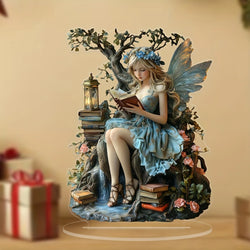 Celestia Acryl Tischdeko Engel | Märchenhafter Aufsteller | 18 cm | Geschenk & Foto-Prop