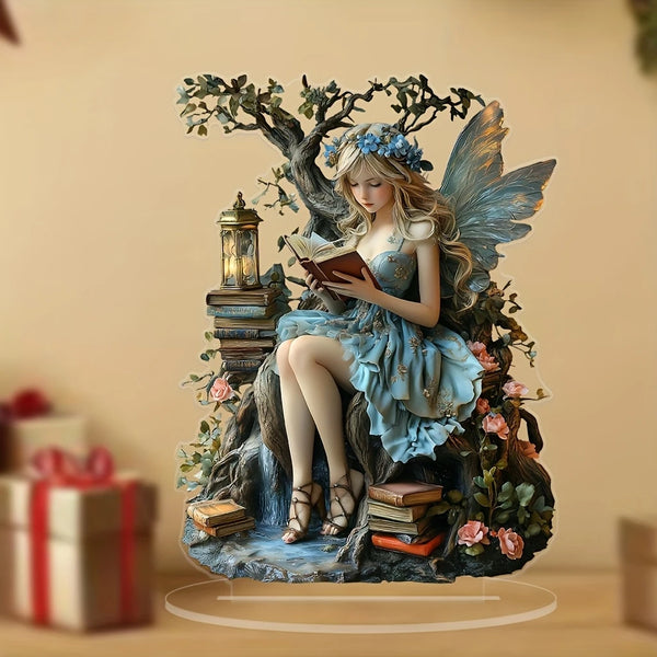 Celestia Acryl Tischdeko Engel | Märchenhafter Aufsteller | 18 cm | Geschenk & Foto-Prop