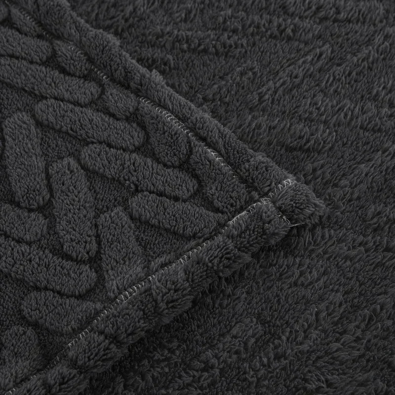 Jacquard-Fleece-Decke CozyWeave | Einlagig & Beidseitig | Weiches Tafu- & Shu-Baumwollfleece | Für Herbst & Winter