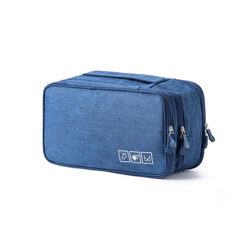 Unterwäsche-Organizer Travinelle | Faltbare Reisetasche mit 3 Fächern | Wasserdicht & Transparent | 30 × 17 × 13 cm