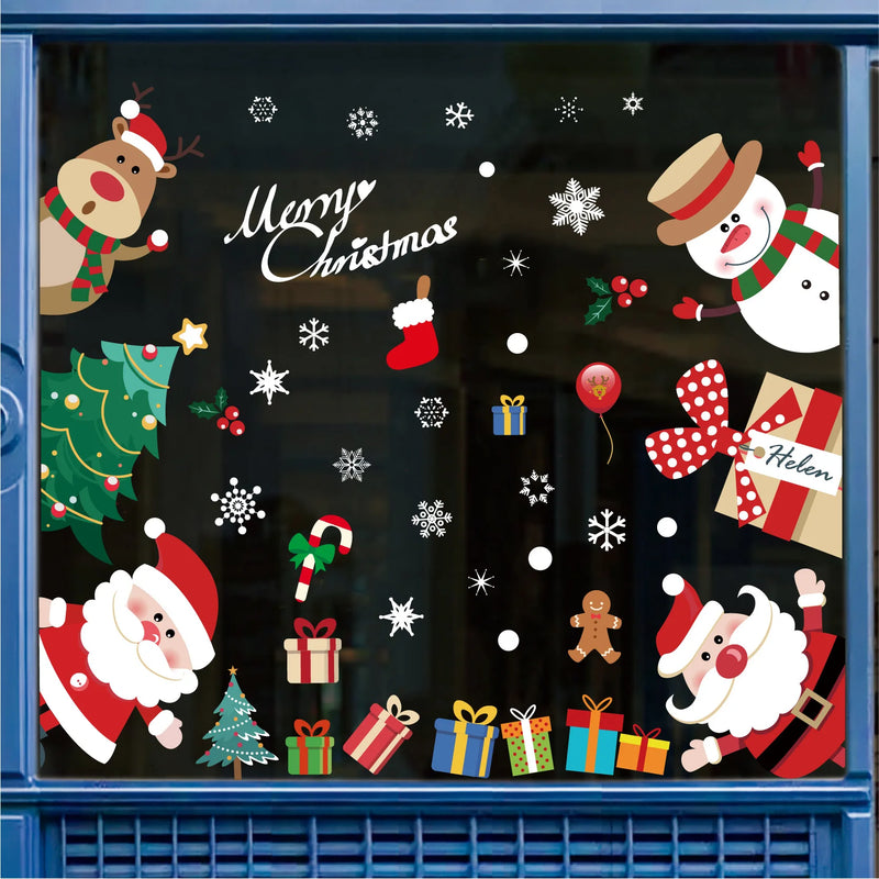 Frostelle | Weihnachts Schneeflocken Fenstersticker | 137-teilig | Wiederverwendbare PVC-Dekoaufkleber | Winter & Weihnachtsdekoration für Glasflächen