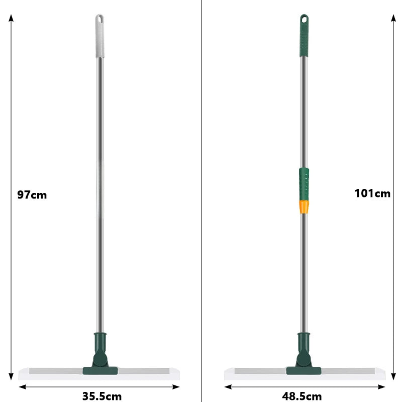 Flexiva Teleskop Reinigungsbürste mit Silikonlippe | 180° Schwenkbar | Für Böden, Fenster & Bad