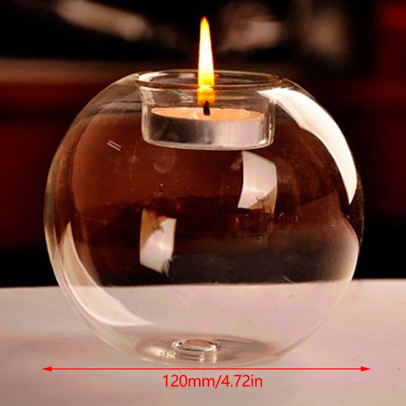 LUMORIA Glas-Teelichthalter | Transparent & Minimalistisch | Für Romantische Deko & Events