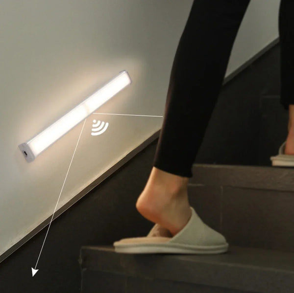 LumoSense Kabelloses LED-Nachtlicht mit Bewegungssensor | Wiederaufladbar & Dimmbar | Für Schrank, Küche & Schlafzimmer | Versch. Größen