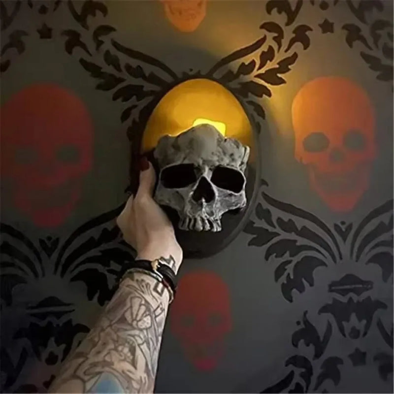 Wand-Kerzenhalter SkullTorch | Schädel-Design | Gothic & Halloween Deko