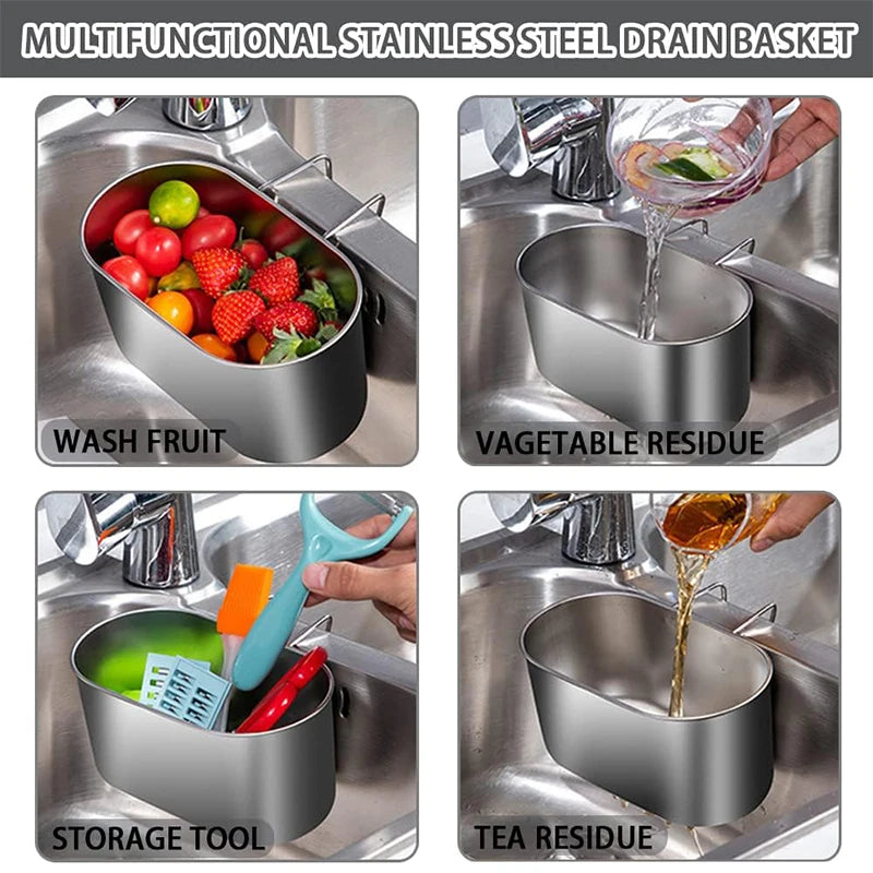 Spülsiebkorb AquaDrop Inox | Edelstahl-Abflusssieb für Spüle | Rostfrei & Langlebig | 1 Stück | ca. 200 g