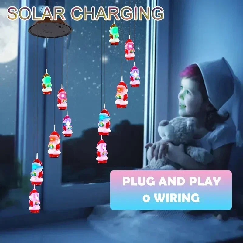 Solar Gartenleuchte SantaGlow | LED Weihnachtskugel mit Solarenergie | 6-farbig leuchtend & wasserdicht | Deko für Garten, Balkon & Weg