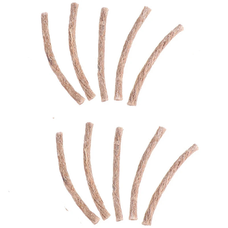 Feuerstarter Dochte FireLoom Natur | 10er-Set Hanfseil-Dochte | Für Outdoor, Bushcraft & Camping | Wasserabweisend & sofort entzündbar