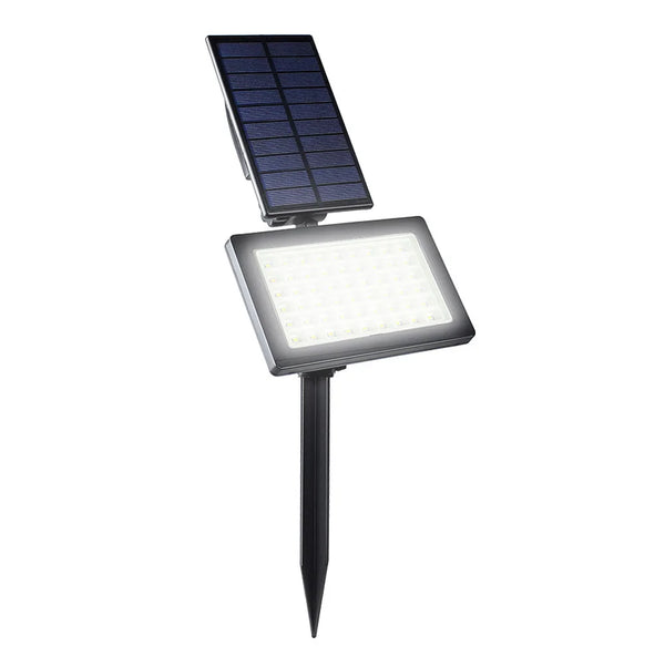 LumoVolt 50S Solarstrahler 50 LED | Mit Dämmerungssensor | Wand- & Bodenmontage | Wetterfest IP44