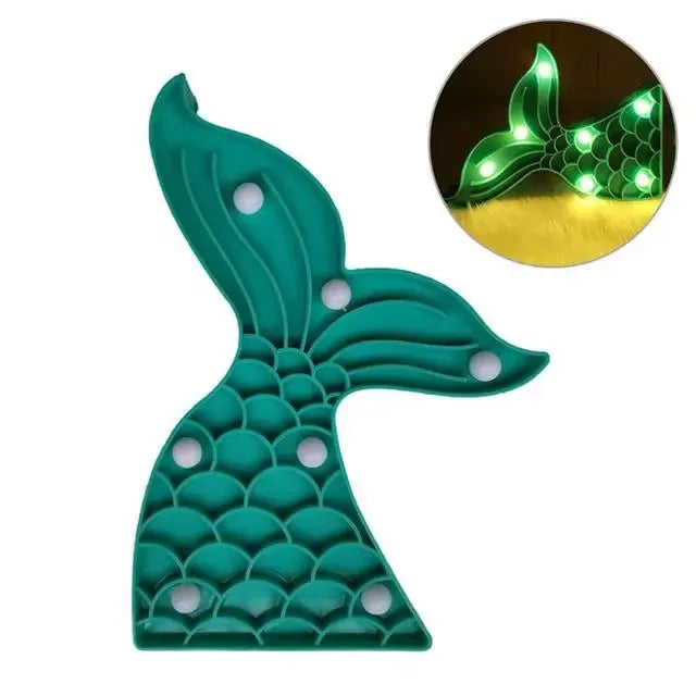 Meerjungfrau Lampe LumoTail | LED Nachtlicht | Warmweiß | Kinderzimmer & Partydeko
