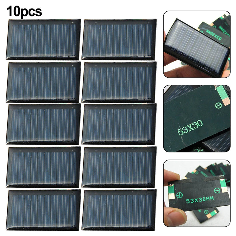 10er Set Mikro-Solarpanel Sunova MiniCell 5V 30mA | 5,3×3,0 cm | DIY Elektronik & Modellbau | Photovoltaik-Zellen für kleine Projekte
