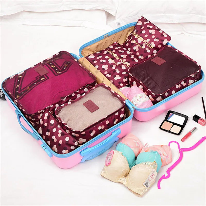TRAVORO Packwürfel Set | 6-teilig | Wasserdicht & Extra Volumen | Koffer Organizer für Herren