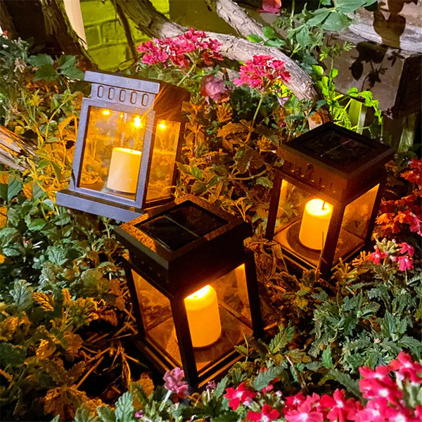 Lunera FlammeSol Solar LED Laterne mit Kerzeneffekt | IP44 Wasserdicht | Automatikfunktion | Für Garten, Terrasse & Balkon