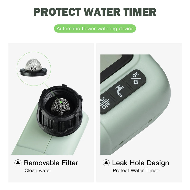 Aquanoma Automatischer Bewässerungscomputer HCT-322 | Digital & Wassersparend | Mit Timerfunktion & 3/4" Anschluss | Für Garten & Terrasse