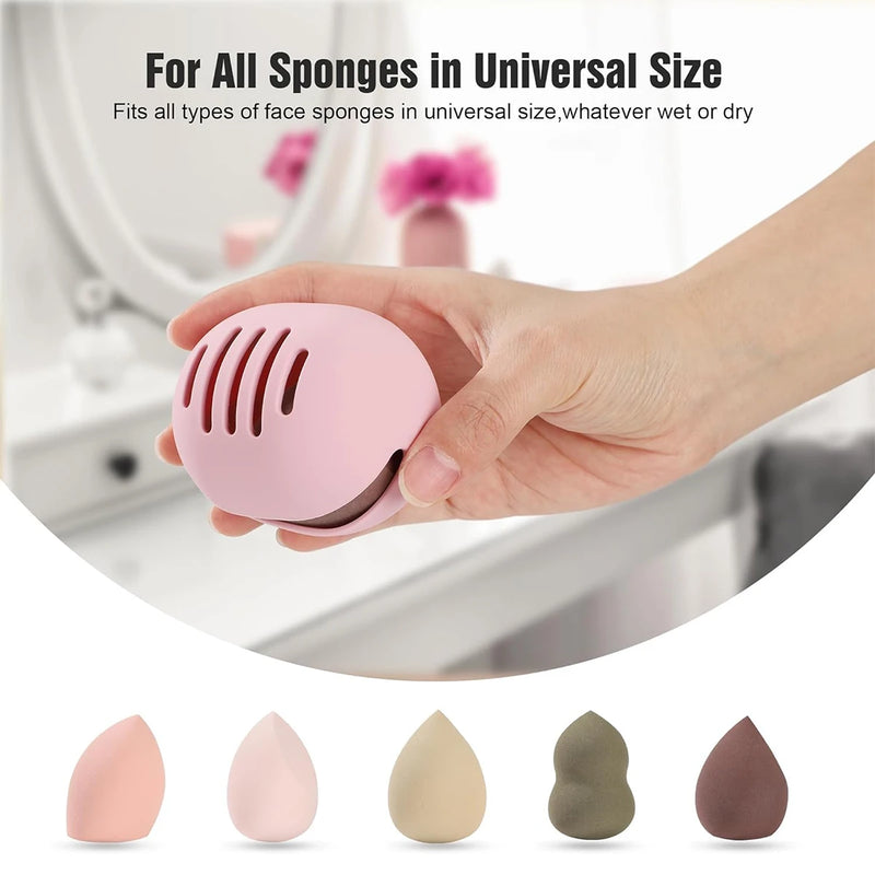 Silikon-Aufbewahrungsbox PuffaPod | Belüfteter Beautyblender-Behälter | Wiederverwendbar & Reisegeeignet | Flexibel & Hygienisch