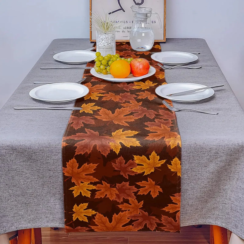 Herbst Tischläufer LinenHarvest | Reines Leinen | Langlebig & Waschbar