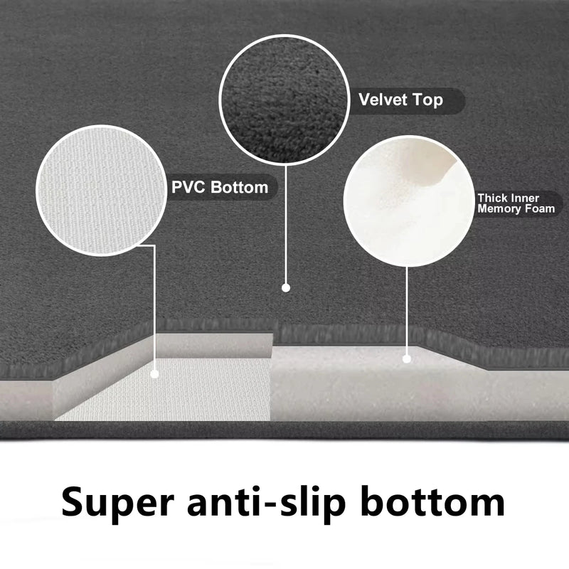 Velvoria SoftGrip Mat Rutschfeste Badematte aus Coral Fleece | Hochsaugfähig & weich | Für Bad & Eingang