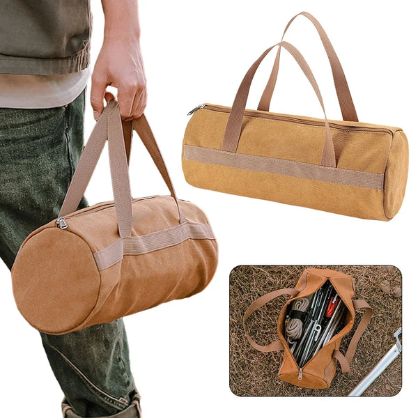 CampPack Pro | Große Kapazität | Robuste Zelthering-Tasche | Atmungsaktives Canvas