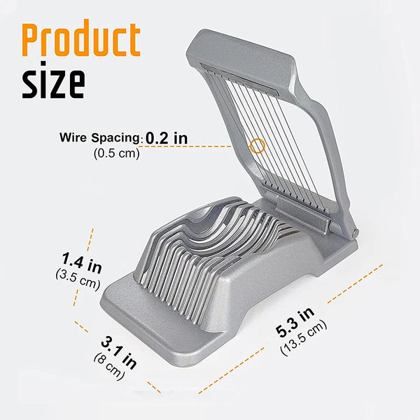 Eierschneider SchnittMeister | Edelstahl-Schneidedrähte | Für Ei, Käse & Pilze | Robustes Aluminiumgehäuse