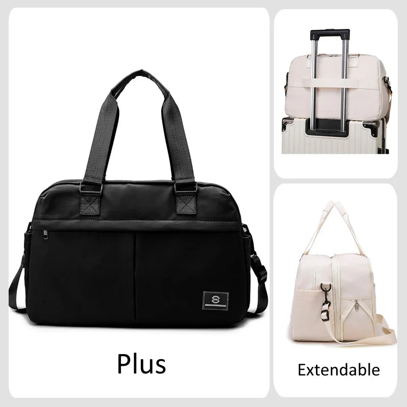 LuganoPack Reisetasche Groß | Erweiterbar & Mehrlagig | Handgepäck & Wochenendtasche | Viel Stauraum