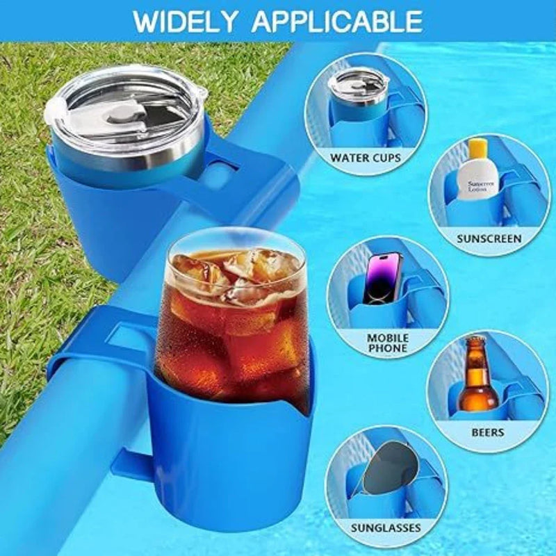 PoolBuddyx | Getränkehalter für Pool | Clip-System | Praktischer Halter für Becher & Zubehör