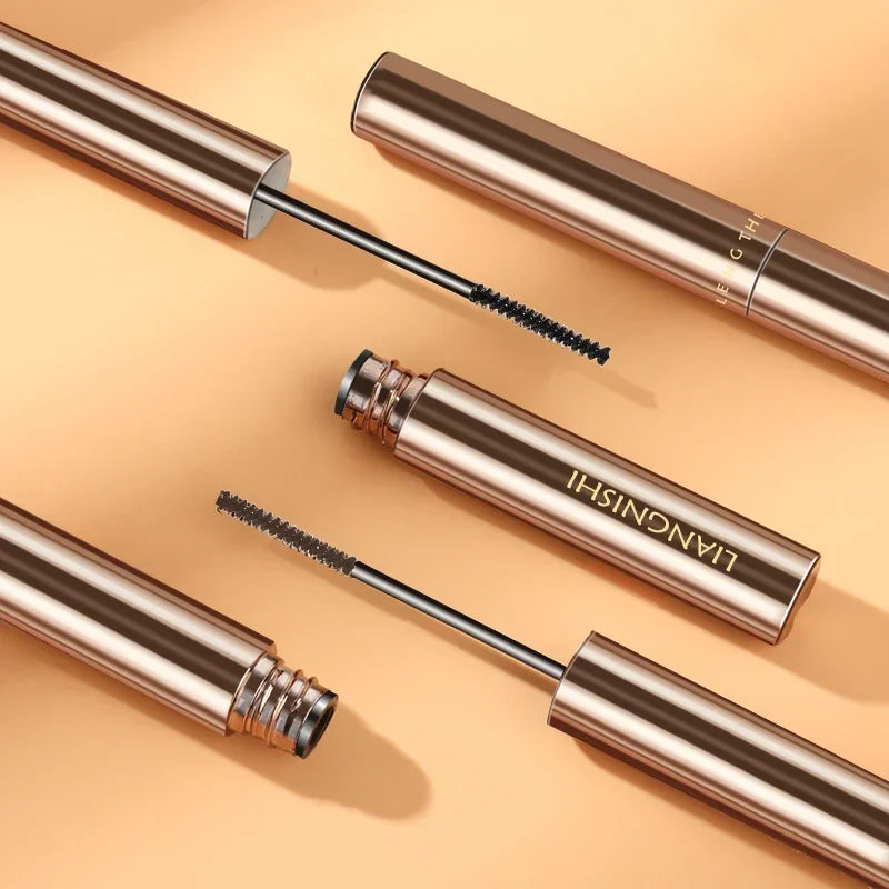 Seidenfaser-Mascara Linavelle LashLift | Ultra-Feine Bürste 2,5 mm | Wasserfest & Schnell Trocknend | Schwarz & Braun