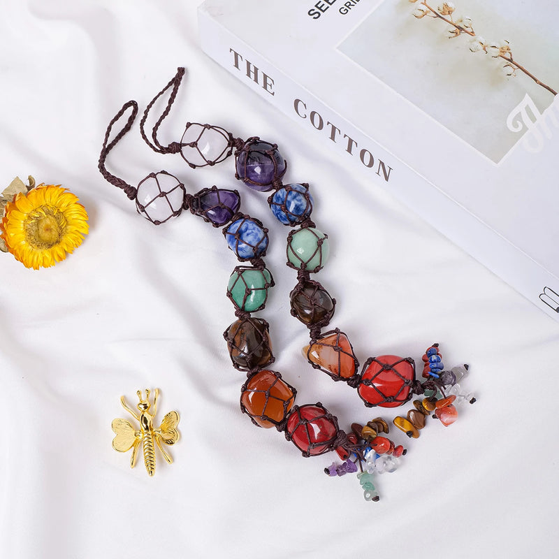 ChakraNova | Natürlicher Kristall-Chakra Anhänger – Heilstein & Energie-Schmuck für Auto, Yoga & Meditation