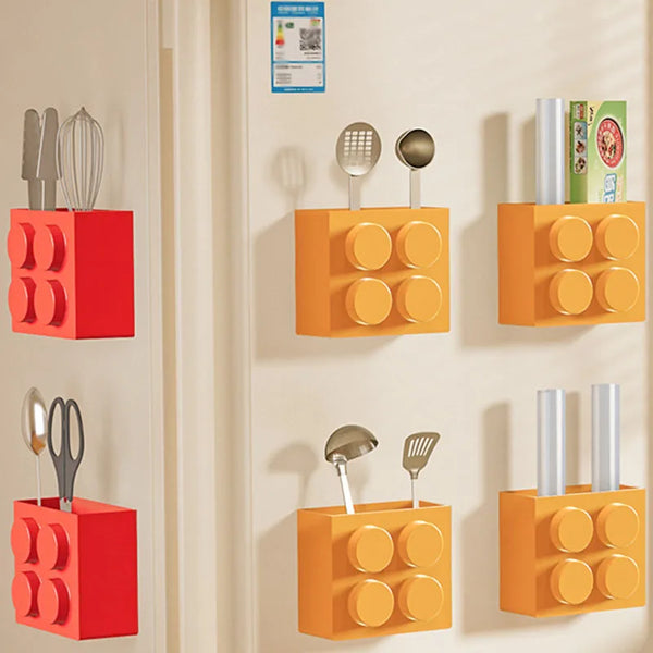 Magnetische Aufbewahrungsbox MagnetoBox | Für Kühlschrank & Tür | Mit Halterung für Frischhaltefolie