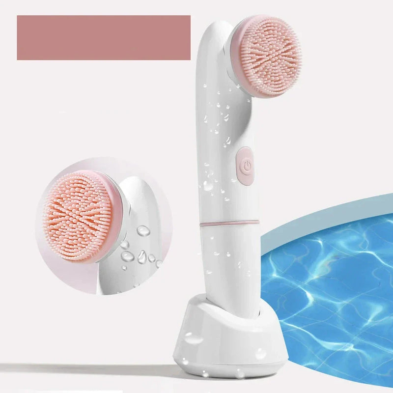 Skinvora 2-in-1 Gesichtsreinigungsgerät Silikon | Tiefenreinigung & Massage | Wasserdicht & Hautfreundlich | 15,8 × 4,7 × 2,7 cm