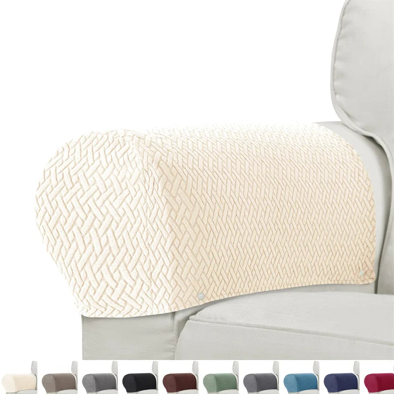 2er-Set Sessel- & Sofa-Armlehnenbezüge Armluxe | Jacquard-Stoff | Staub- & Schmutzschutz | Rutschfest & Waschbar