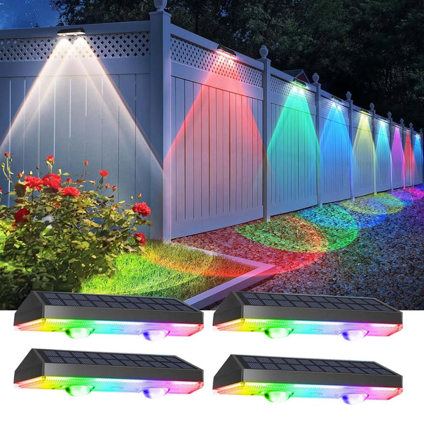 Solar Stufenlicht ColorGlow Step | RGB Farbwechsel & Fixfarben | IP65 Wasserdicht | Für Garten, Balkon & Terrasse (4/8 Stück)