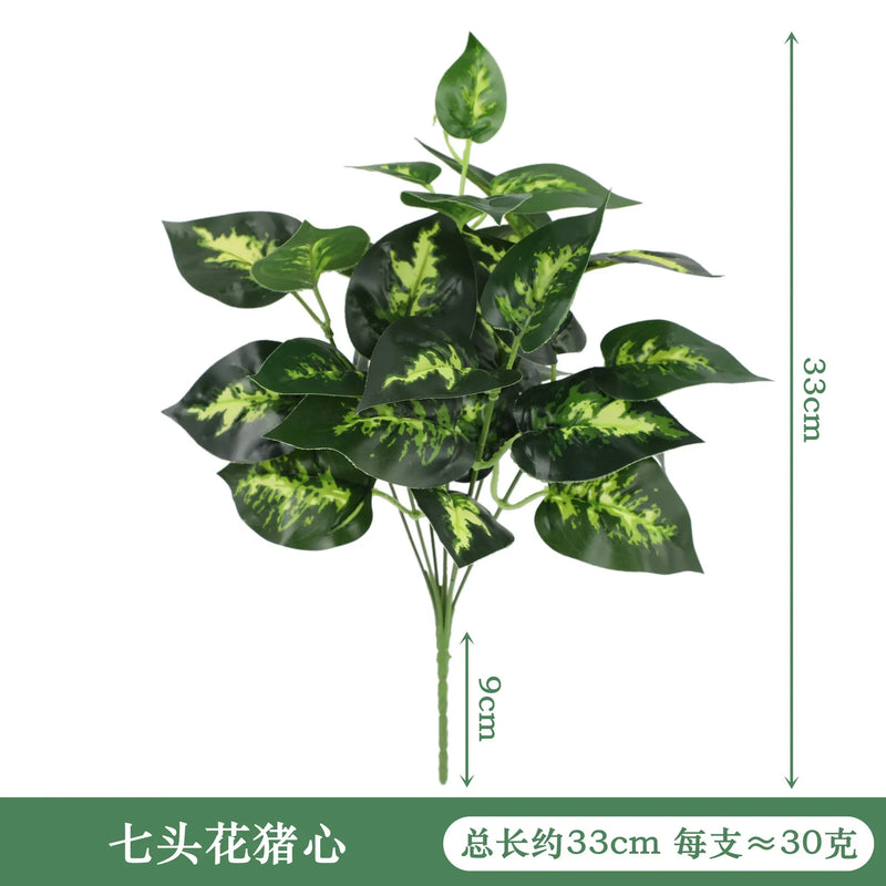 VERDIVA Kunstpflanze Dieffenbachia | Tropisches Deko-Blatt aus Seide | Pflegeleichte Deko für Tisch, Regal & Wohnzimmer