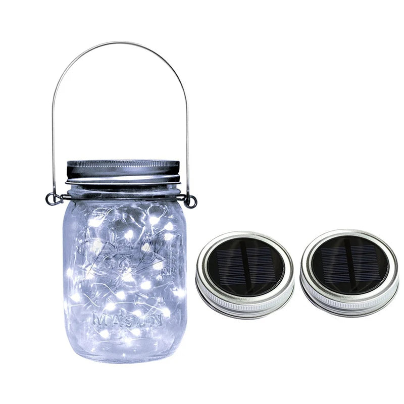 LumiDeck Solar-Deckel Lichterkette | Wasserdicht & Lichtgesteuert | Für Glasdeko & Gartenbeleuchtung