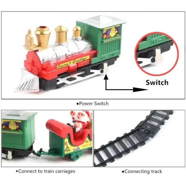 PolarExpressa Weihnachtszug Spielset | Mit Schienen & Lokomotive | Kinder Eisenbahn rund um den Weihnachtsbaum | Kreatives Geschenk ab 3 Jahren