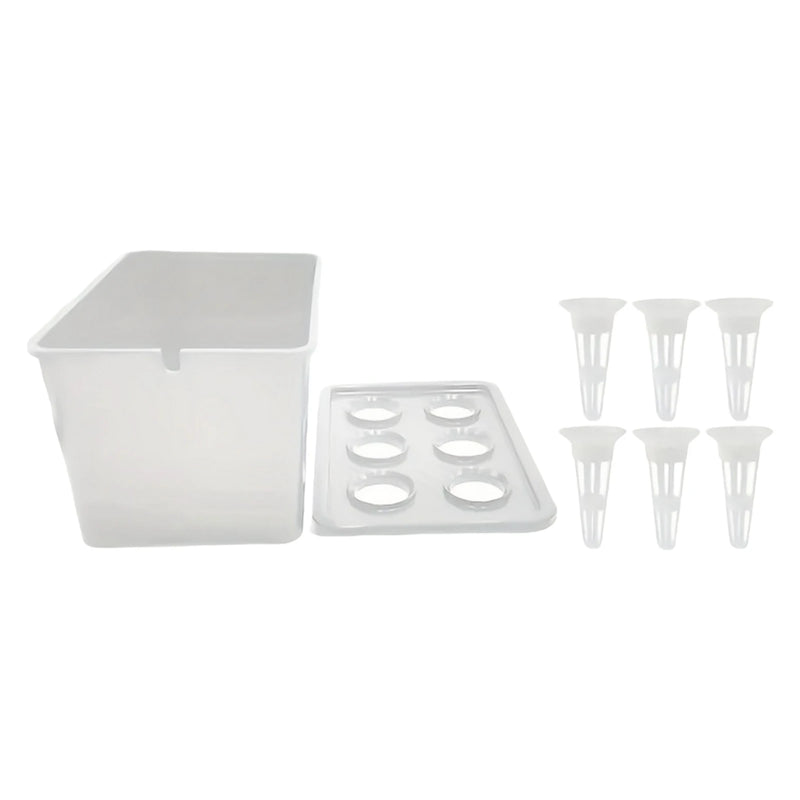 Hydroverde Indoor-Grow-Set Hydroponisches Anzuchtsystem für Innenräume | Selbstbewässerndes Mini-Gewächshaus | 12×18×10,5 cm | Für Kräuter & Stecklinge