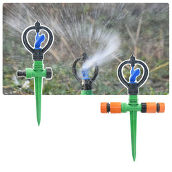 Aqualino Gartensprinkler 360° drehbar | Automatische Bewässerung | Vortex-Düsen | 4–5 m Reichweite
