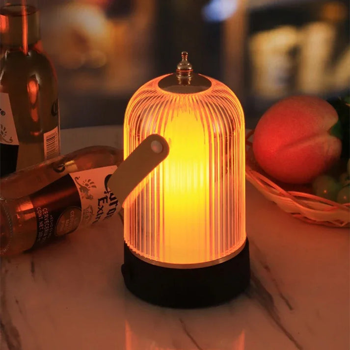 LumiCage Vintage LED Tischlampe | Vogelkäfig-Design | Tragbar & Wiederaufladbar | Warmweißes Licht